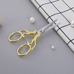 gold Retro stainless steel plum blossom scissors, classical color titanium craft scissors, hand embroidery DIY beauty tools
