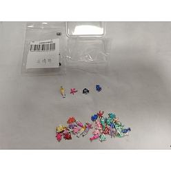 Mixed Shapes 40 шт. 4 стили 304 эмалированные подвески из нержавеющей стали, морское животное, золотые, разнообразные, 10.5~18.5x4.5~10x1.5~2.5 мм, отверстие : 0.9~1 мм, 10 шт / стиль