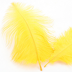 Желтый Аксессуары для украшений из страусиных перьев, для костюма своими руками, аксессуары для волос, фоновое ремесло, желтые, 150~200 мм