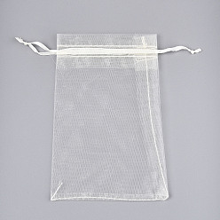 Бежевый Сумочки из органзы, День матери мешки, прямоугольные, бежевые, 15x10 см