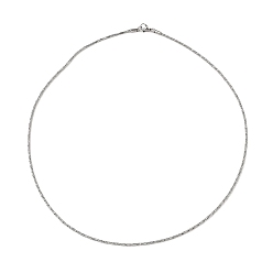 Stainless Steel Color Non-Tarnish 10Pcs 304 Stainless Steel Diamond Cut Snake Chain Necklaces Set, Stainless Steel Color, 22.05 inch(56cm)