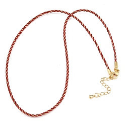 (123L) Белый крем непрозрачный блеск 2мм нейлоновый плетеный шнур для изготовления ожерелий, с латунными выводами и 202 застежками из лобстера из нержавеющей стали, золотые, долговечный, стойки покрытие, огнеупорный кирпич, 17.72 дюйм (45 см)