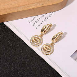 Zirconia-studded mouth Vintage Cross Diamond Earrings for Men and Women - Fashionable Retro Ear Jewelry