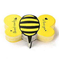 Yellow Paper Candy Lollipops Cards, Bees with Word Sweet Candy & Love You, for Baby Shower and Birthday Party Decoration, Yellow, 5.6x8.5x0.04cm, about 50pcs/bag