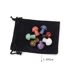 Гриб 7 шт. смешанные украшения из драгоценных камней, для украшения дома, гриб, 16x20 мм, 7 шт / комплект