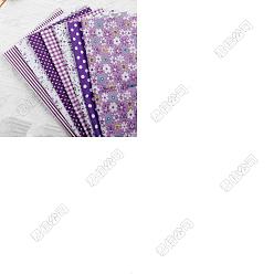 Фиолетовый 7 простыни хлопчатобумажные ткани, для пэчворка, шить ткани для пэчворка, площадь с цветочным узором, фиолетовые, 250x250x7 мм