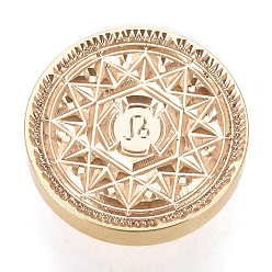 Leo Brass Wax Sealing Stamp, with Rosewood Handle for Post Decoration DIY Card Making, Twelve Constellations, Leo, 89.5x25.5mm