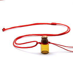 Red Glass Pendant Necklaces, for Necklace Making, Red, 60cm