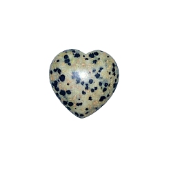 Dalmatian Jasper Natural Dalmatian Jasper Heart Palm Stone, Massage Tools, Pocket Stone for Energy Balancing Meditation, 30x30x15mm