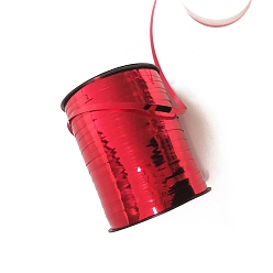 Roja 500 yardas de cinta plana de globos láser de una sola cara, cinta que se encrespa, para la decoración del partido, rojo, 1/4 pulgada (5 mm), aproximadamente 500.00 yardas (457.2 m) / rollo