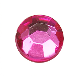 Средний Фиолетово-красный Имитация taiwan акриловые горный хрусталь плоские задние кабошоны, граненые, полукруглые / купольные, средне фиолетовый красный, 20x5 мм, 200 шт / пакет