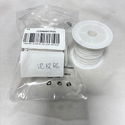 Белый 2 рулоны нейлонового шнура для китайского узла, нейлоновый шнур для изготовления украшений, белые, 0.6 мм, около 43.74 ярдов (40 м) / рулон