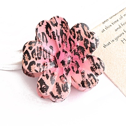 Pink Цветочные пластиковые заколки для волос с когтями, аксессуары для волос для женщин и девочек, рисунок для леопарда, розовые, 70 мм