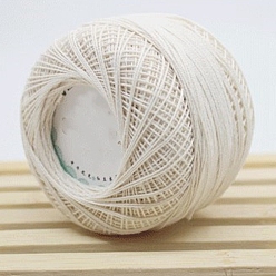 Beige 45g Cotton Size 8 Crochet Threads, Embroidery Floss, Yarn for Lace Hand Knitting, Beige, 1mm