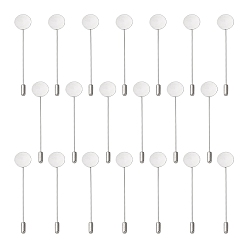 Нержавеющая Сталь Цвет Устойчив к потускнению 304 фурнитура для броши из нержавеющей стали, цвет нержавеющей стали, лоток : 15 мм, 75~77x15 мм, штифты : 1 мм