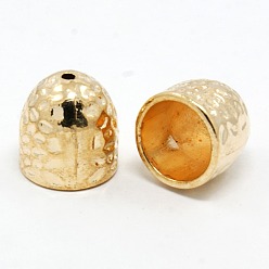 Golden Shining Alloy campaniform Cord Ends, End Caps, Golden, 13x12.5mm, Hole: 1.5mm, Inner Diameter: 10mm