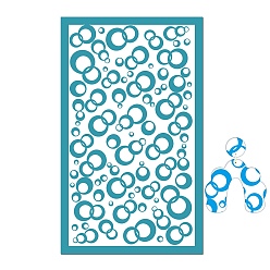 Круглые Прямоугольный полиэфирный трафарет для трафаретной печати, для росписи по дереву, ткань футболки украшения diy, круглые, 15x9 см
