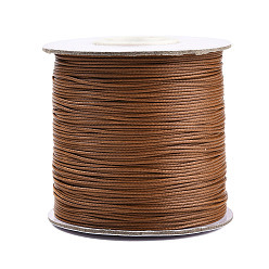 Sienna Waxed Polyester Cord, Bead Cord, Sienna, 0.5mm, about 169.51~174.98 Yards(155~160m)/Roll