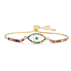 30874 Красочный женский браслет с геометрическими украшениями для глаз и цирконом