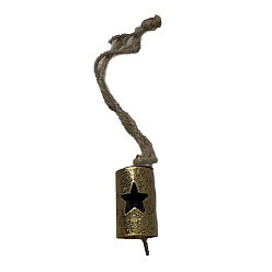 Star Iron Bell Pendants, for Christmas Decoration, Golden, Star, 50~60mm