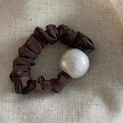 Кокосово-Коричневый Ткань эластичные аксессуары для волос, для девочек или женщин, резинка для волос / резинки для волос, кокосового коричневый, 60 мм