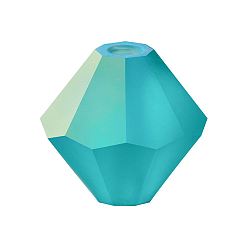 60230 20019 Blue Zircon AB Matt Хрустальные бусины preciosa®, чешский хрусталь, биконус(451 69 302 рондель), 60230 20019 синий циркон ab матовый, 4 мм, отверстие : 0.8 мм