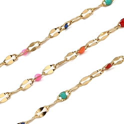 (52) Непрозрачная лаванда 304 цепи натяжные нержавеющие, с эмалью, пайки, с катушкой, реальный 18 k позолоченный, разноцветные, 2 мм