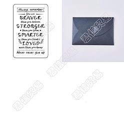 Gris Tarjetas de transferencia térmica en blanco de acero inoxidable y sobres de papel, gris, 80x55x0.7 mm, 2 PC / sistema