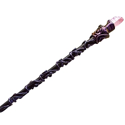 Quartz Natural Quartz Witch Magic Stick, Cosplay Evil Eye Magic Wand, for Witches and Wizards, 350mm