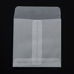 Clear Square Translucent Parchment Paper Bags, for Gift Bags and Shopping Bags, Clear, 101mm, Bag: 81x79x0.4mm