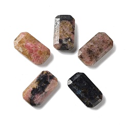 Родонит Природные кабошонов родонит, прямоугольник граненый, 15x8.5x3.6 мм