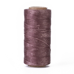 Púrpura Cordón de poliéster encerado, cordón de micro macramé, hilo de coser encerado, piso, púrpura, 0.8 mm, aproximadamente 284.33 yardas (260 m) / rollo