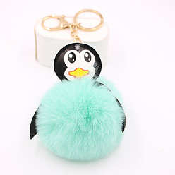 Peppermint green Adorable Penguin Plush Keychain for Women's Car Keys and Bags