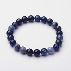 Sodalite Sodalite naturelle bracelets de perles extensibles, 52mm
