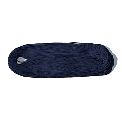 Prussian Blue 100M Braided Round Cotton Cords, for Crafts Packaging, Prussian Blue, 3mm, about 109.36 Yards(100m)/Bundle