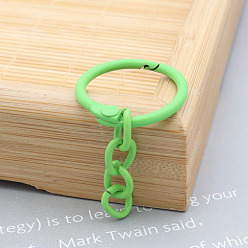 Pale Green Iron Loose Leaf Binder Key Ring Clasps, Keychain Clasps Findings, Pale Green, No Size