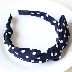 Circle navy blue Cute Bunny Ear Wide Headband Hair Accessories for Women Girls