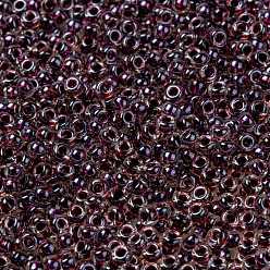(RR3208) Magic Purple Cranberry Lined Crystal MIYUKI Round Rocailles Beads, Japanese Seed Beads, (RR3208) Magic Purple Cranberry Lined Crystal, 8/0, 3mm, Hole: 1mm, about 422~455pcs/bottle, 10g/bottle