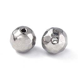 Stainless Steel Color 201 Stainless Steel Beads, Round, Stainless Steel Color, 6x5.5mm, Hole: 1mm