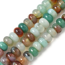 (52) Непрозрачная лаванда Природный агат бисер нитей, окрашенная и подогревом, рондель, разноцветные, 8~8.5x4.5~5.5 мм, отверстие : 1.4 мм, около 41 шт / нитка, 7.40~7.48'' (18.8~19 см)
