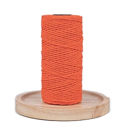 Коралловый 2-слойный круглый хлопковый шнур, для diy craft, коралл, 2 мм, около 164.04 ярдов (150 м) / рулон