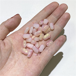Pearl Pink Transparent Czech Glass Beads, Pakchoi, Pearl Pink, 11x7mm