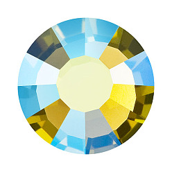 50230 200 Olivine AB Камни preciosa® crystal hotfix с плоской основой, чешский хрусталь, круглый(438 11 612 шатон роза вива 12 ®), 50230 200 оливин ab, ss 16 (3.8~4 мм)