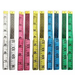 Mixed Color Metric & Imperial Soft Tape Measure, Double Scale, for Body, Sewing, Tailor, Clothes, Mixed Color, 150x1.3cm, about 1.5m(4.92 feet)/roll