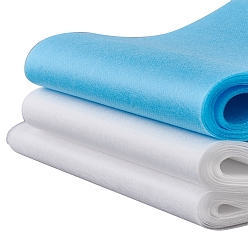 Mixed Color 3 Layer Non-Woven Fabric Kit for DIY Mouth Cover, Waterproof, Intermediate Layer Meltblown Filter Cloth, Soft and Breathable, White & Blue, 1 set can make 45~50pcs Mouth Cover, 17.5cm/19cm wide, 10m/roll, 3rolls/set