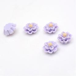 Lilac Resin Cabochons, Flower, Lilac, 11~12x7mm