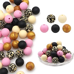 Goldenrod Food Grade Silicone Focal Beads, Silicone Teething Beads, Goldenrod, 15mm, 50pcs/set