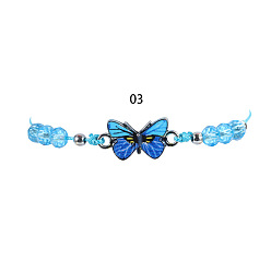 3 Разноцветный браслет-бабочка - хрустальные бусины, ручной работы, лето, девочки, ткачество, различные стили