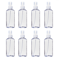 Clear 200ml Refillable PET Plastic Spray Bottles, Empty Pump Bottles for Liquid, Clear, 5.3x15.7cm, Capacity: 200ml(6.76 fl. oz)