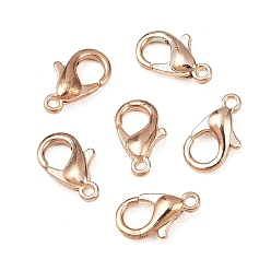 Розовое Золото Карабин-лобстер из цинкового сплава, застежки на спусковой крючок, без кадмия и без свинца, розовое золото , 10x6 мм, отверстие : 1 мм